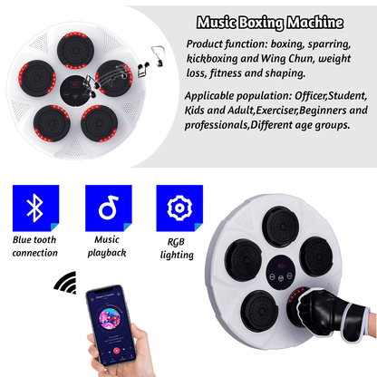 White OnePunch™ Music Boxing Machine V1 - OnePunch™